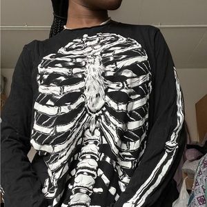 Long sleeve skeleton shirt